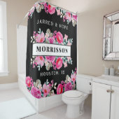Blume Bouquet Custom Pink Duschvorhang (Beispiel)