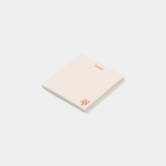 Blume Bouquet Custom Post-it Klebezettel (angewinkelt)