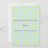 Blume Bouquet Daisy Meadow Periwinkle Lemon Birth Ankündigung (Rückseite)