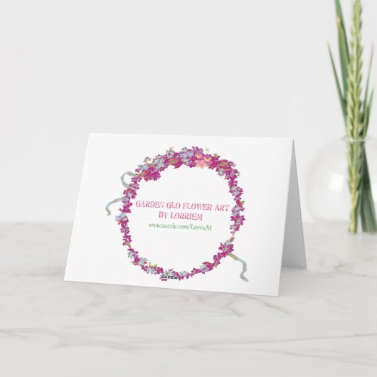 Blume Bouquet Dankeskarte (Rückseite)