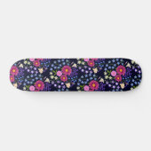 Blume Bouquet Dark Blue Skateboard (Horizontal)