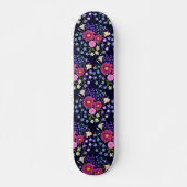 Blume Bouquet Dark Blue Skateboard (Vorne)
