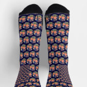 Blume Bouquet Dark Blue Socks Socken (Oben)