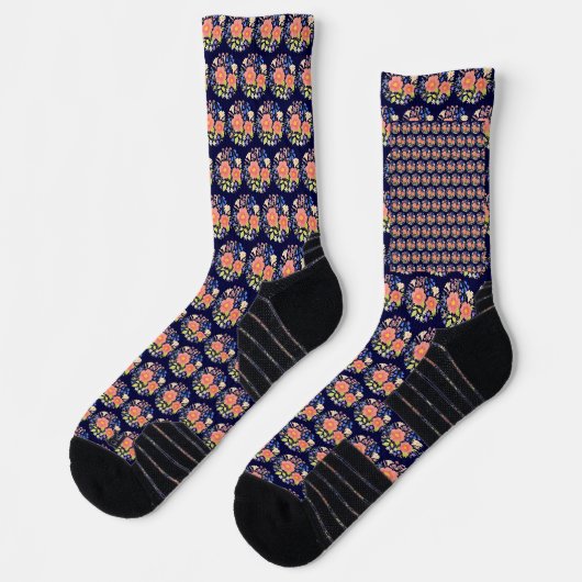 Blume Bouquet Dark Blue Socks Socken (Links)