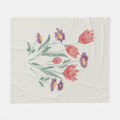 Blume Bouquet Delikate Blumenarrangements Fleecedecke (Vorderseite (Horizontal))