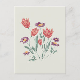 Blume Bouquet Delikate Blumenarrangements Postkarte