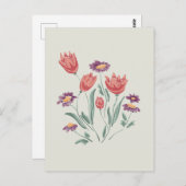 Blume Bouquet Delikate Blumenarrangements Postkarte (Vorne/Hinten)