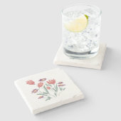 Blume Bouquet Delikate Blumenarrangements Steinuntersetzer (Seitenansicht)