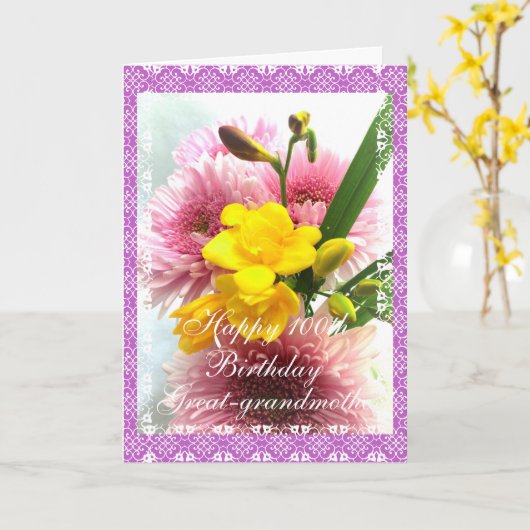 Blume-Bouquet der Großmutter 100 Karte (Gelbe Blume)