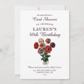 Blume Bouquet Dusche von Mail 40. Geburtstag Einladung (Vorderseite)