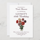 Blume Bouquet Dusche von Mail 60. Geburtstag Einladung (Vorderseite)