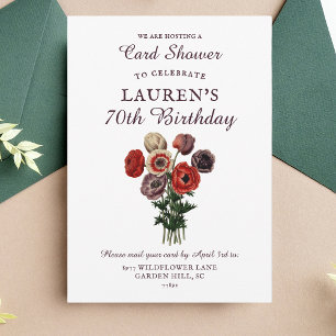 Blume Bouquet Dusche von Mail 70. Geburtstag Einladung