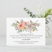 Blume Bouquet | Einladung zur Hochzeit (Stehend Vorderseite)