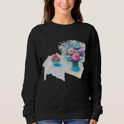 Blume Bouquet farbenfroh und lebhaft. Sweatshirt (Vorderseite)