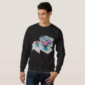 Blume Bouquet farbenfroh und lebhaft. Sweatshirt (Vorne ganz)