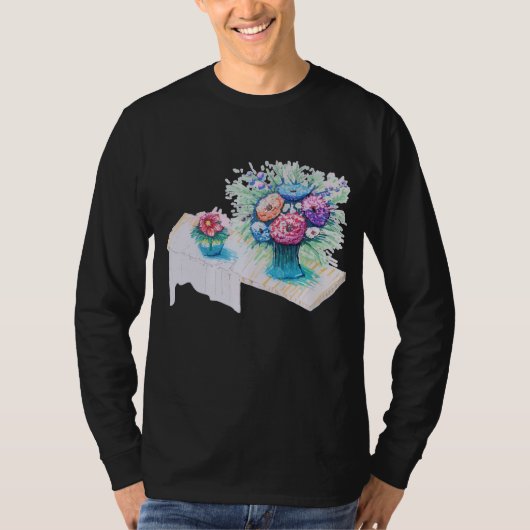 Blume Bouquet farbenfroh und lebhaft. T-Shirt (Vorderseite)