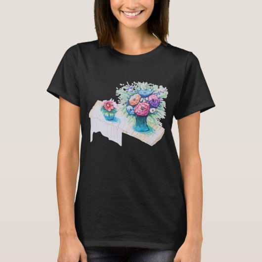 Blume Bouquet farbenfroh und lebhaft. T-Shirt (Vorderseite)