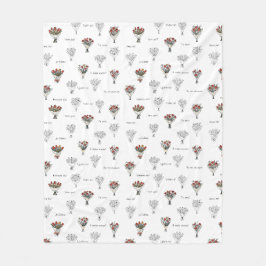 Blume Bouquet Fleece Blanket