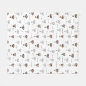 Blume Bouquet Fleece Blanket (Vorderseite (Horizontal))