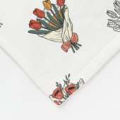 Blume Bouquet Fleece Blanket (Ecke)