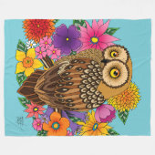 Blume Bouquet Fleecedecke (Vorderseite (Horizontal))