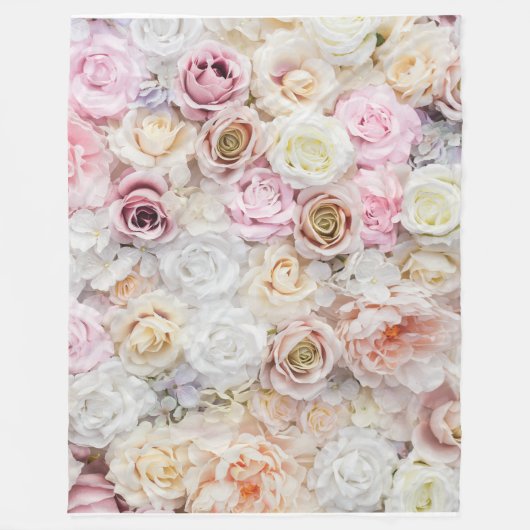 Blume Bouquet Fleecedecke (Vorderseite)