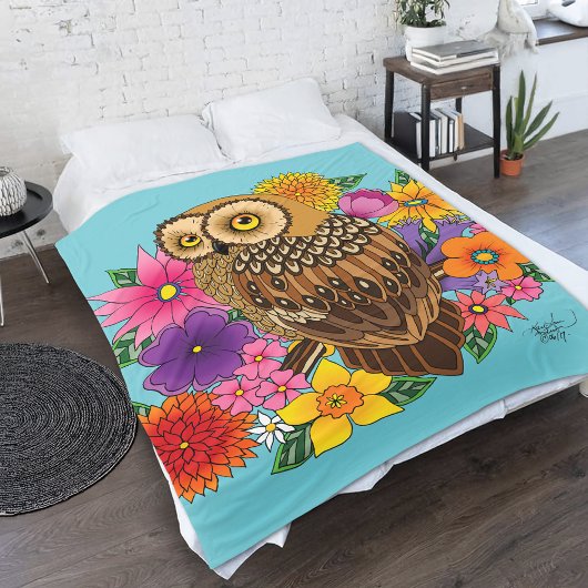 Blume Bouquet Fleecedecke
