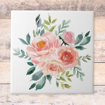 Blume Bouquet Fliese<br><div class="desc">Mit unserer Blume Bouquet Keramik Bouquet , die eine Touch Blumenzauber verleiht, verzaubert die Dekoration mit einer atemberaubenden botanischen Aquarelle in warmen Rosa- und Grüntönen. Die inspirierte Natur verleiht Ihrem Wohnraum eine elegante Flora.</div>