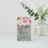 Blume Bouquet Florist Visitenkarte (Stehend Vorderseite)