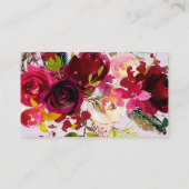 Blume Bouquet Florist Visitenkarte (Rückseite)