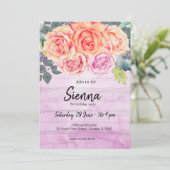 Blume-Bouquet für jede Anlässe Einladung (Stehend Vorderseite)