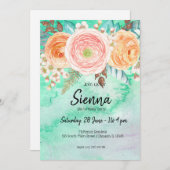 Blume-Bouquet für jede Anlässe Einladung (Vorne/Hinten)