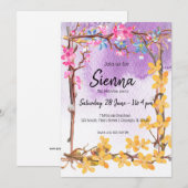 Blume-Bouquet für jede Anlässe Einladung (Vorne/Hinten)