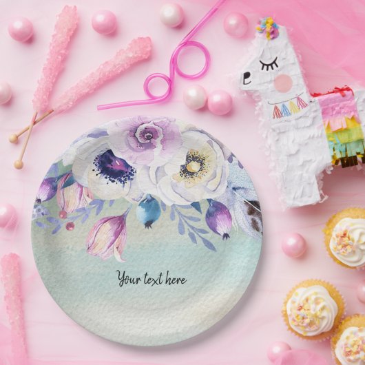 Blume-Bouquet für jede Anlässe Pappteller (Party)