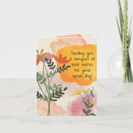 Blume Bouquet Geburtstagskarte Karte