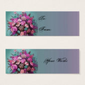 Blume Bouquet-Geschenk-Tag (Vorne & Hinten)