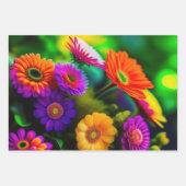 Blume Bouquet Geschenkpapier Set (Vorderseite 3)