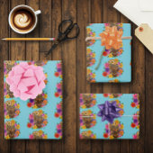 Blume Bouquet Geschenkpapier Set