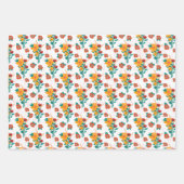 Blume-Bouquet Geschenkpapier Set (Vorderseite 3)