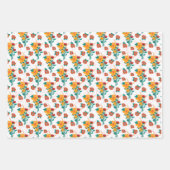 Blume-Bouquet Geschenkpapier Set (Vorderseite 2)