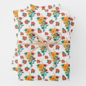 Blume-Bouquet Geschenkpapier Set (Beispiel)