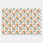 Blume-Bouquet Geschenkpapier Set (Vorderseite)