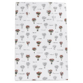 Blume Bouquet Geschenktasche Mittlere Geschenktüte (Vorderseite)