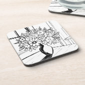 Blume Bouquet Getränkeuntersetzer (Linke Seite)