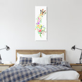 Blume Bouquet Giraffe Canvas Print - Malerei Leinwanddruck (Insitu (Schlafzimmer))