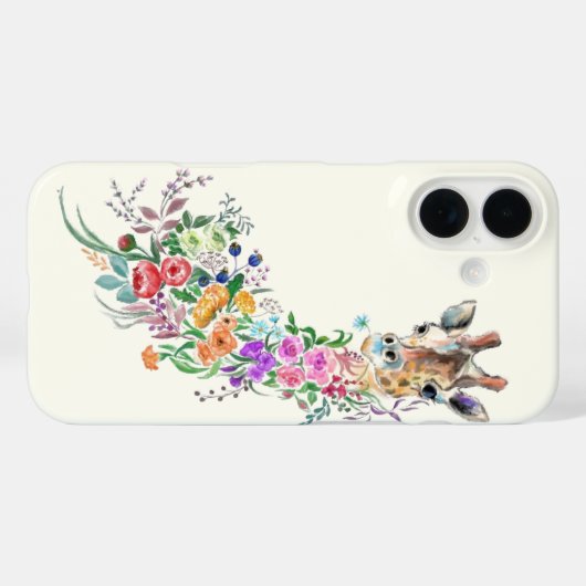 Blume Bouquet Giraffe Case-Mate iPhone Hülle (Rückseite (Horizontal))