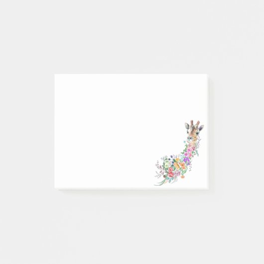 Blume Bouquet Giraffe Post it Notes Post-it Klebezettel (Vorderseite)
