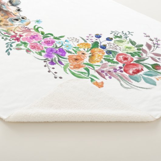 Blume Bouquet Giraffe Sherpa Blanket Sherpadecke (3/4)