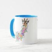 Blume Bouquet Giraffe Tasse (Vorderseite Links)