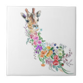 Blume Bouquet Giraffe Tile Fliese (Vorderseite)